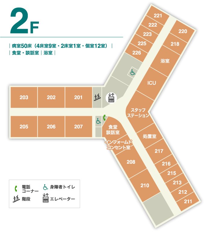 2F 案内図